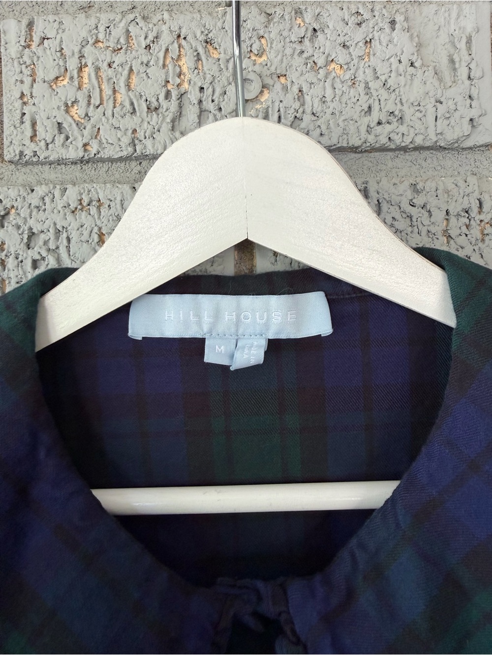 Hill House The Hazel Dress Blackwatch Tartan Plaid Cotton Ruffle Mini Medium - Picture 7 of 8